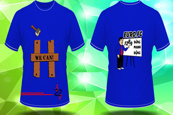 May áo gió tại Phú Thọ | Đồng phục áo phông màu xanh 