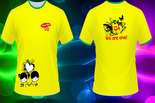 Đồng phục áo phông màu vàng | May Dong phuc