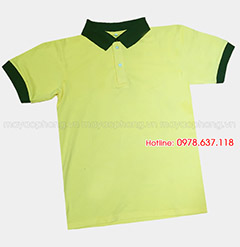 Áo phông may sẵn màu vàng | May Dong phuc