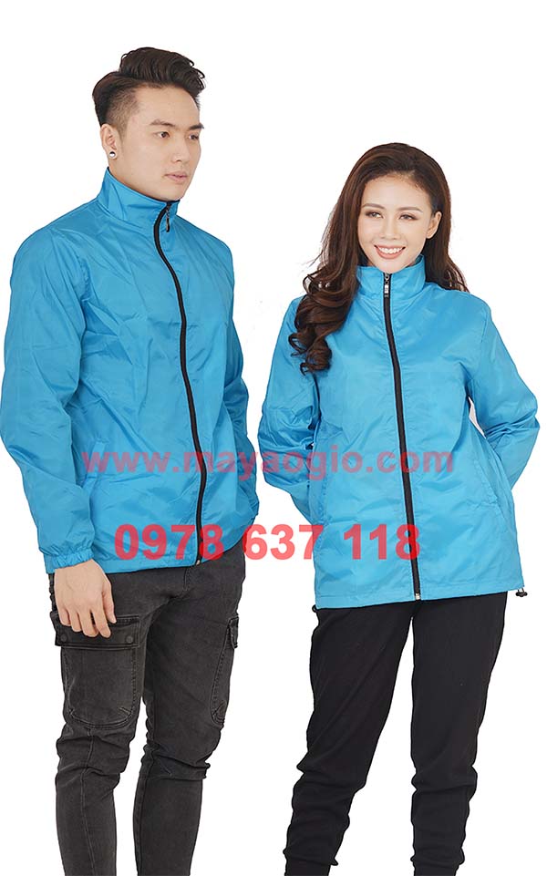 Áo gió 191, ao gio 191 | Áo gió may sẵn màu xanh YA