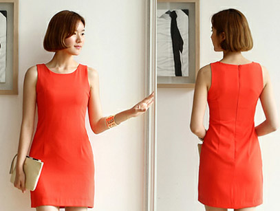 Đẹp thanh lịch với váy không tay | May Dong phuc