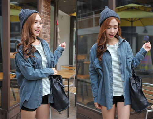 Diện sơ mi khoác ngoài thật phong cách | May Dong phuc