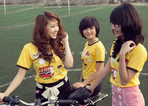 Diện áo lớp dễ thương với bộ ba tinh nghịch | May Dong phuc