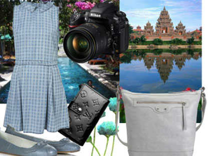 Váy denim duyên dáng trong heo may | May Dong phuc