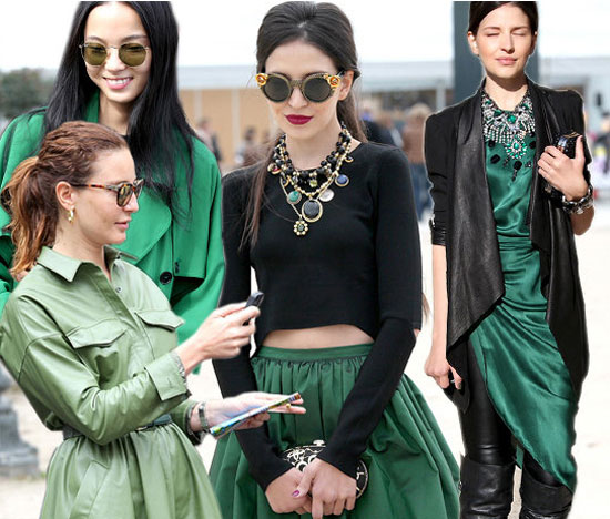 Sắc xanh khuynh đảo phong cách đường phố tuần qua | May Dong phuc