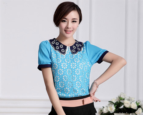 Áo cổ sen thanh lịch đón tuần mới | May Dong phuc