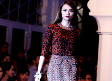 Họa tiết da báo lên ngôi trong mùa thu đông | May Dong phuc