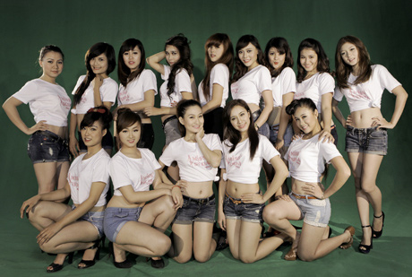 Dàn thí sinh chung kết Miss ĐH Sân khấu điện ảnh 2012