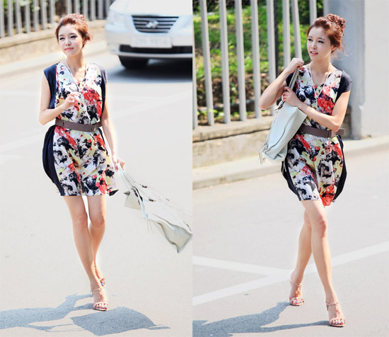vay do hoa Mẫu váy công sở mùa hè 2012