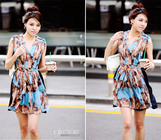 vay hoa tiet1 Mẫu váy công sở mùa hè 2012