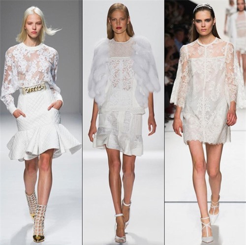 Balmain, J.Mendel và Elie Saab cùng tung hê xu hướng màu trắng