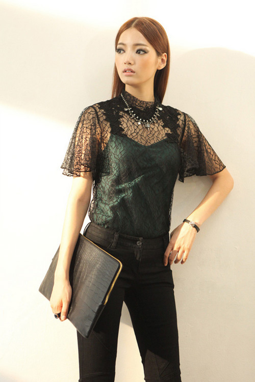 Một vài mẫu sơ mi ren sang trọng