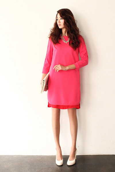 Váy suông dài tay cho những ngày thời tiết mát mẻ.