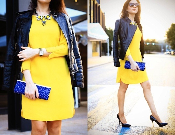 Một chiếc áo khoác hờ và giày cao gót màu đen khiến bạn toát lên vẻ sang trọng mà đơn giản, không quá cầu kỳ